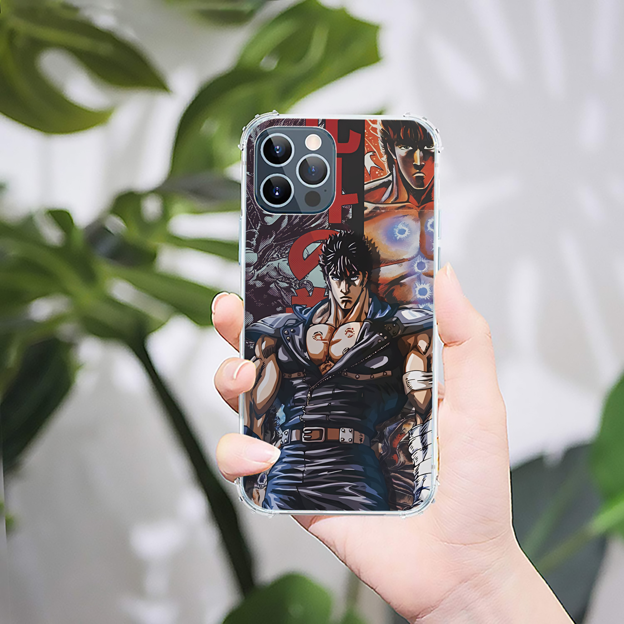 （画像用） 北斗の拳 Fist of the North Star 【iPhone 12シリーズ対応】透明スマホケース（クリアソフトケース）